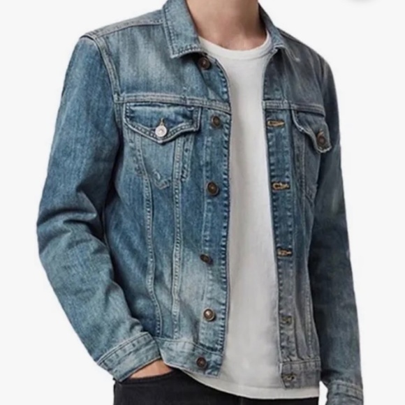 All Saints Medium Men's Inverness Denim Jacket - Picture 1 of 4